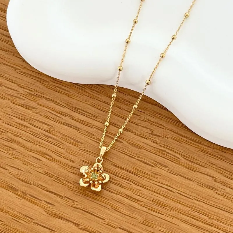 Collier "Maina" plaqué or