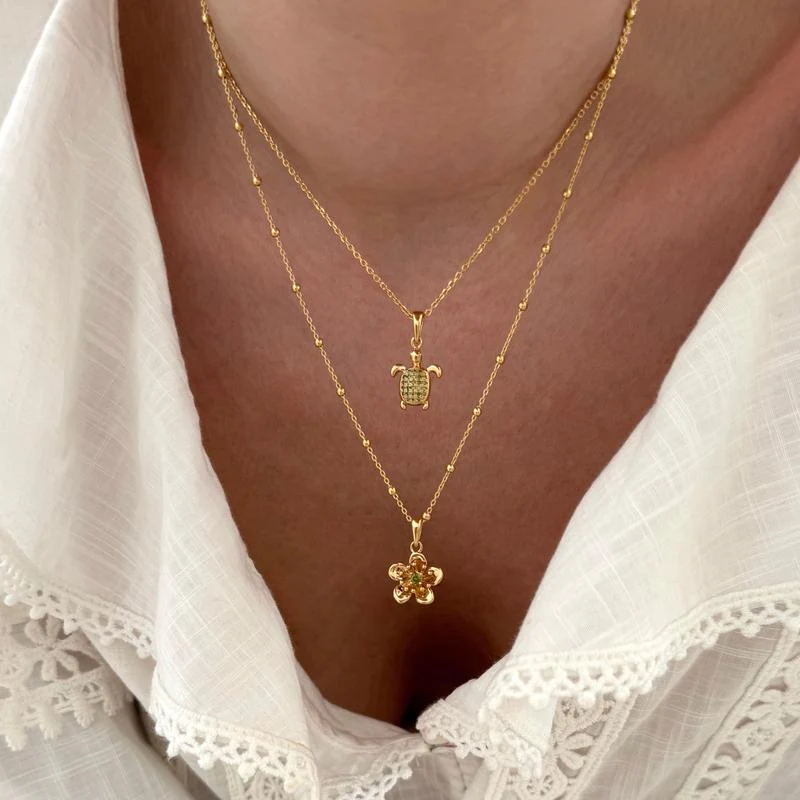 Collier "Lio" plaqué or