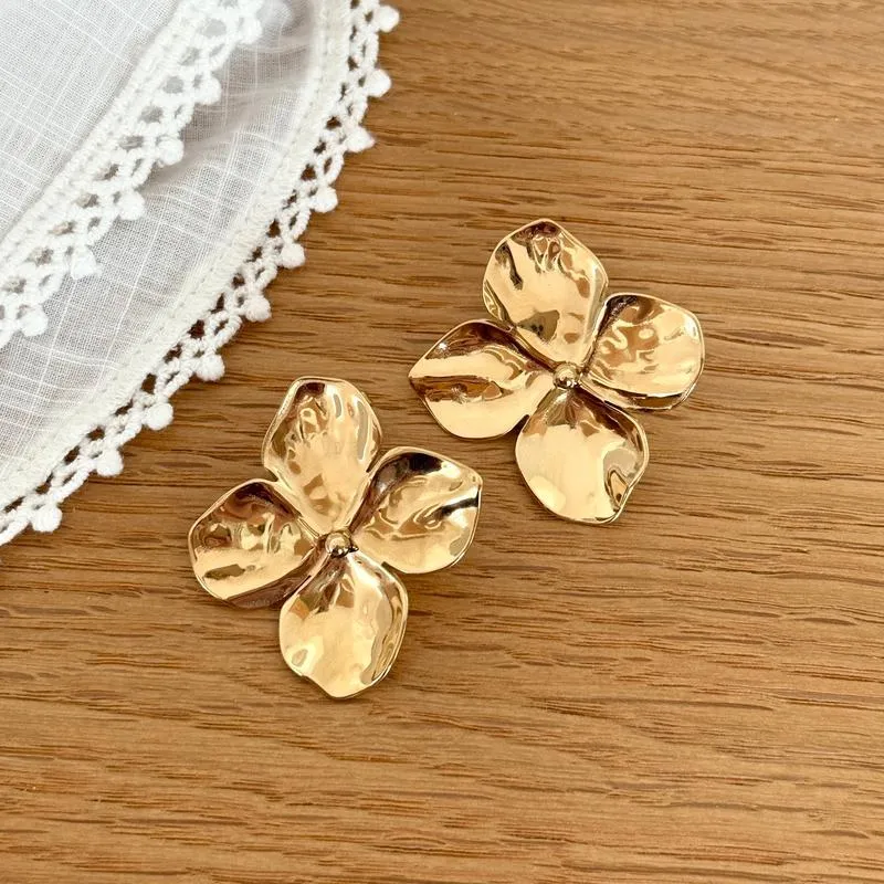 Boucles d'oreilles "Flore" acier