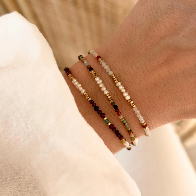 Bracelet "Dalia" tourmaline acier
