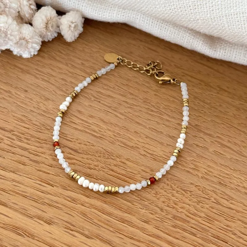 Bracelet "Dalia" blanc acier