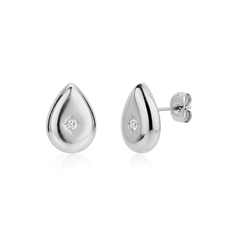 Boucles d'oreilles clous « Larme céleste »