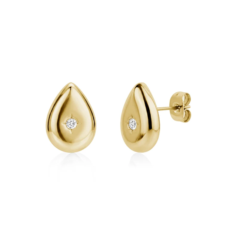 Boucles d'oreilles clous « Larme céleste »