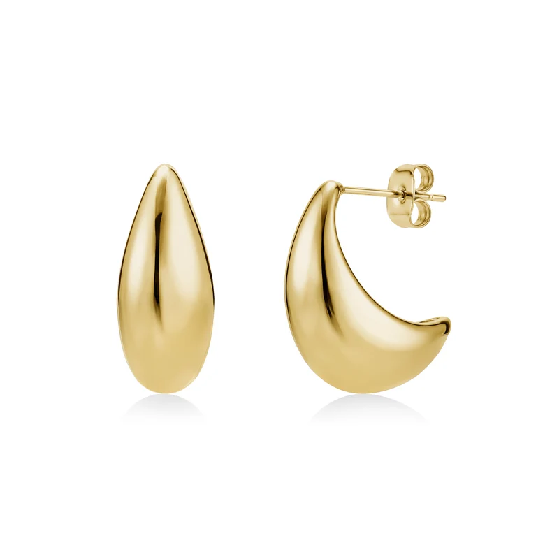 Boucles d'oreilles sculptées en forme de larme