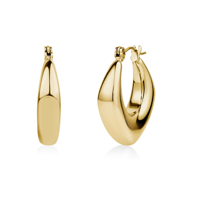 Boucles d'oreilles créoles modernes en forme de diamant