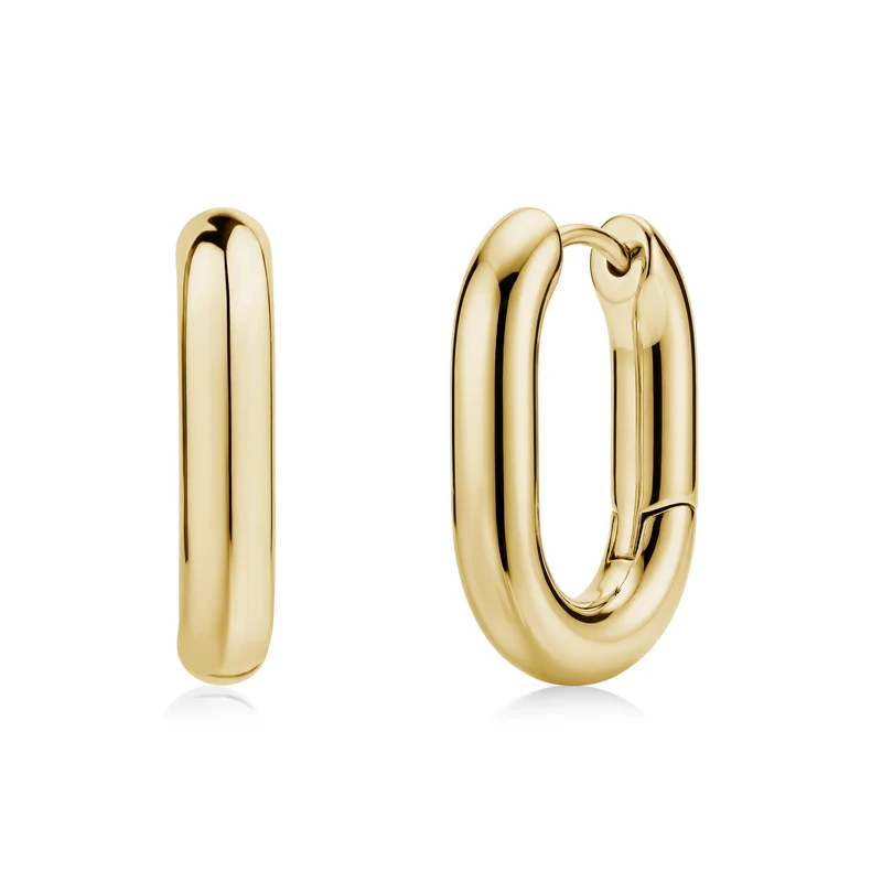Boucles d'oreilles ovales épaisses