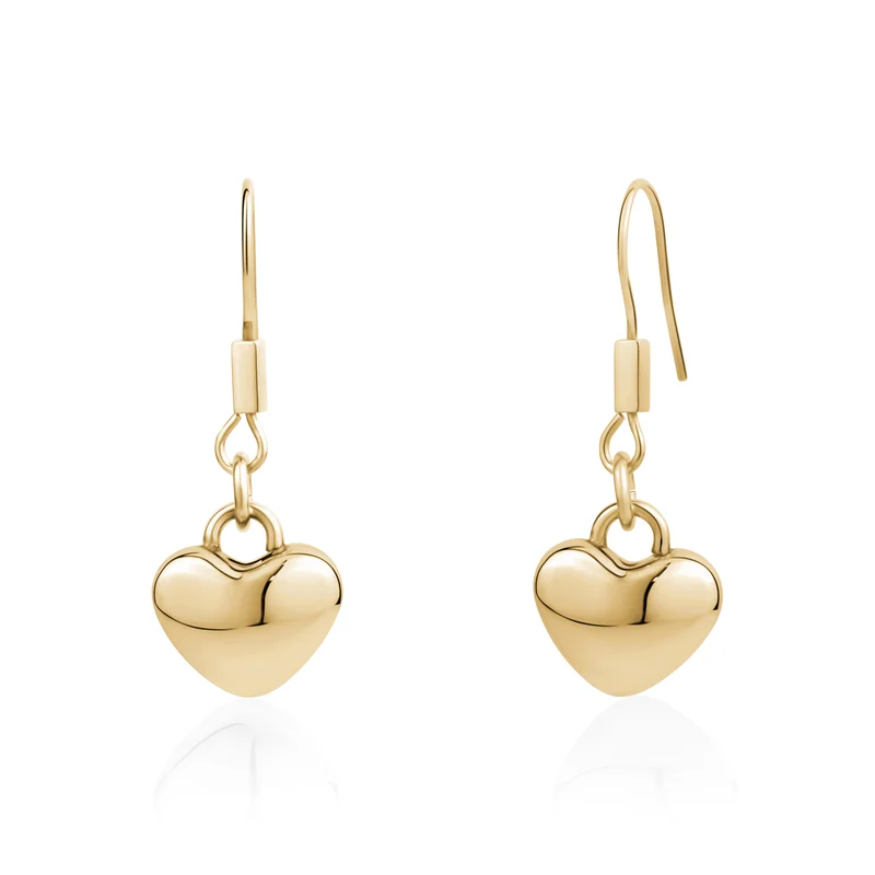 Boucles d'oreilles cœur suspendu