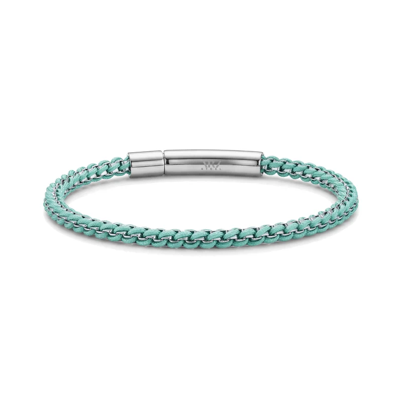 Bracelet en acier Rope Box Link
