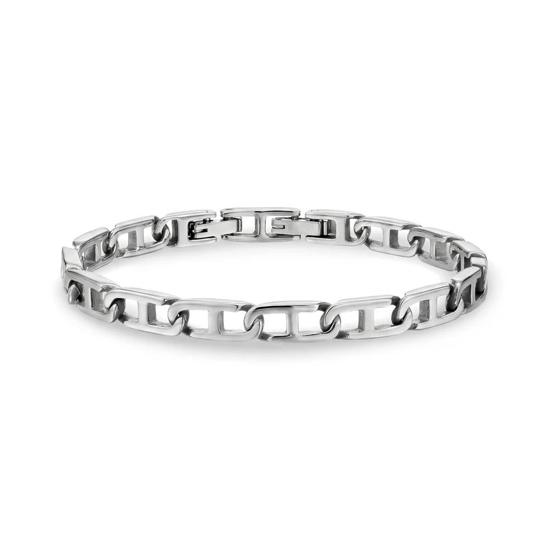 Bracelet contemporain à maillons plats