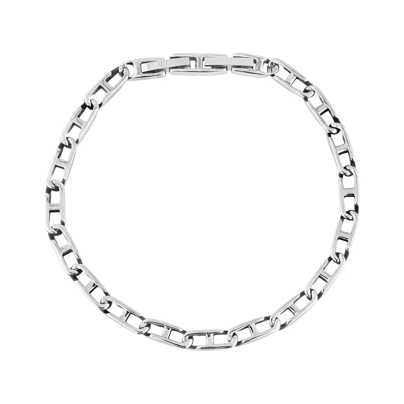 Bracelet contemporain à maillons plats
