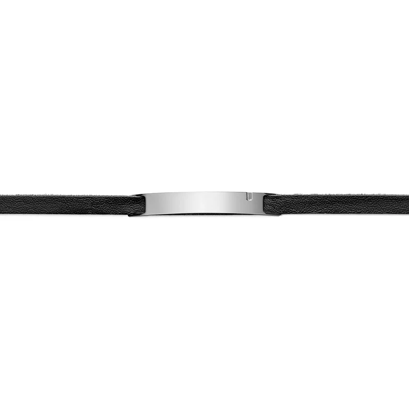 Bracelet homme personnalisable noir | GOURMETTE