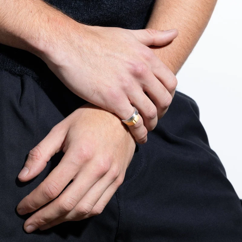 Bague homme or et argent | UNITY