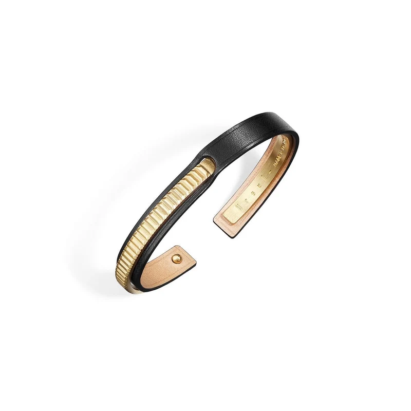Bracelet cuir homme noir | URAEUS