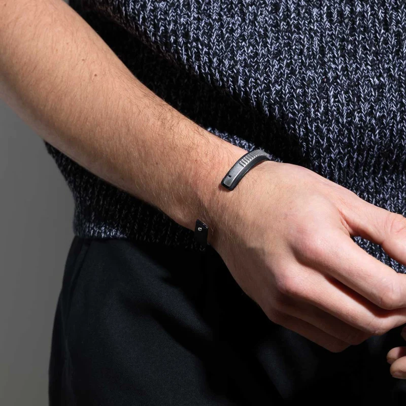Bracelet jonc homme argent | URAEUS