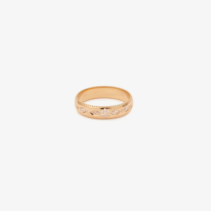 Miniflower Love Ring 4–Full Diamond Rose Gold