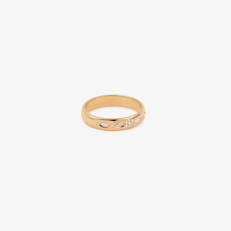 Miniflower Love Ring 3–Full Diamond Rose Gold