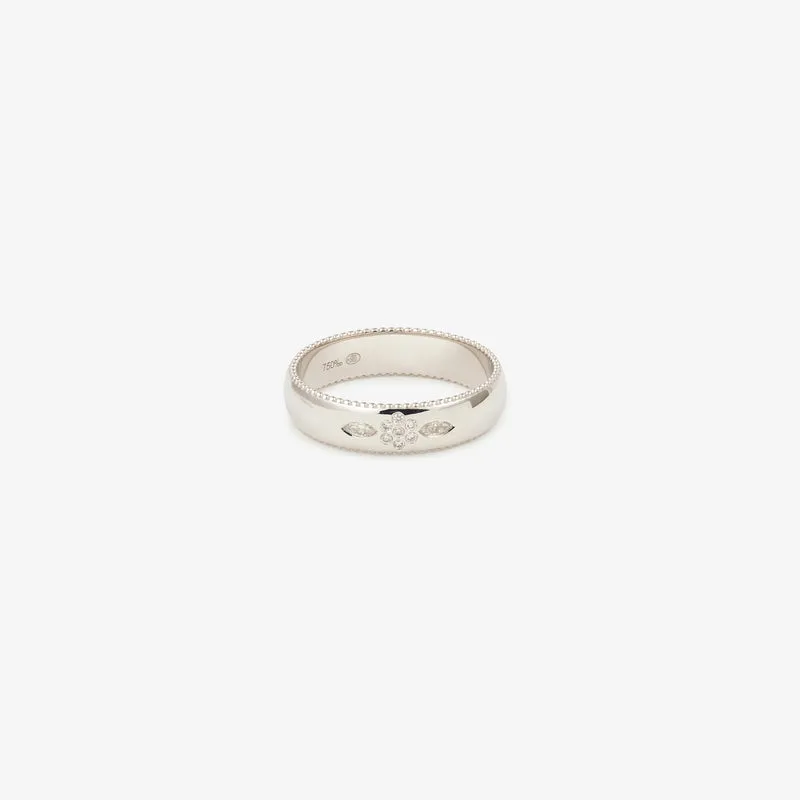 Miniflower Love Ring 2–Full Diamond White Gold