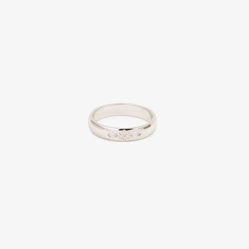 Miniflower Love Ring 1–Full Diamond White Gold