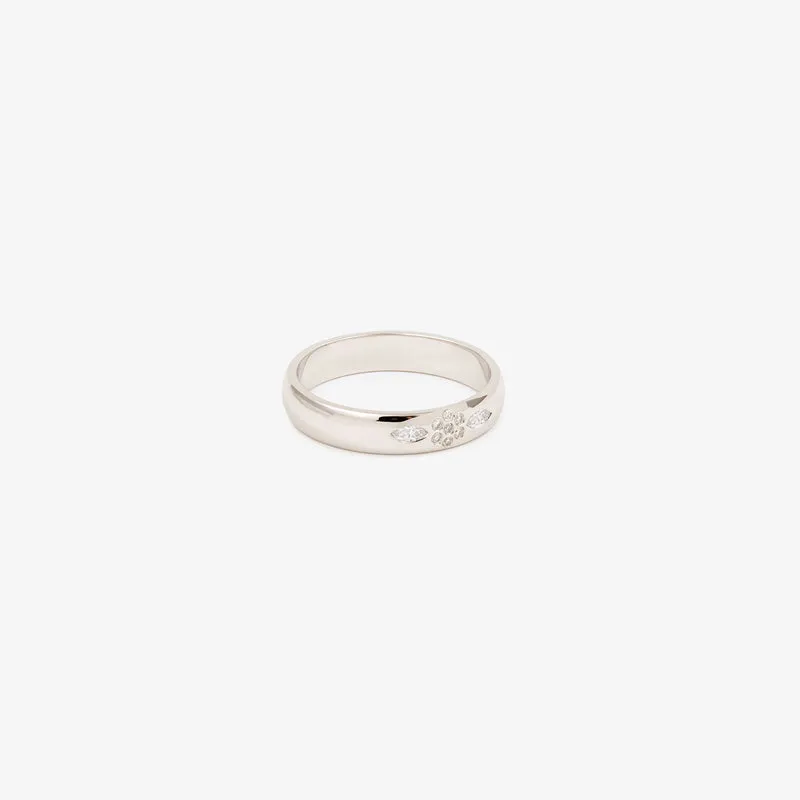 Miniflower Love Ring 1–Full Diamond White Gold