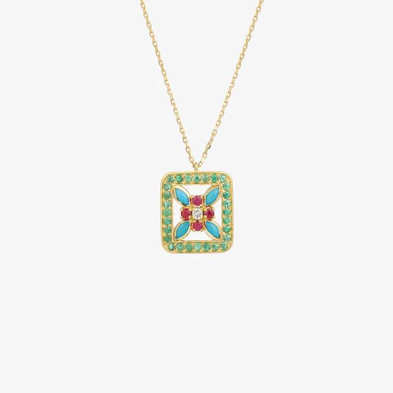 Rita Necklace 4–Turquoise