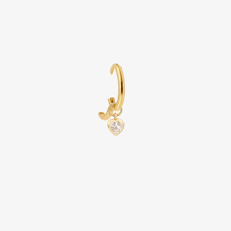 Mini Earring Petit Coeur–Full Diamond
