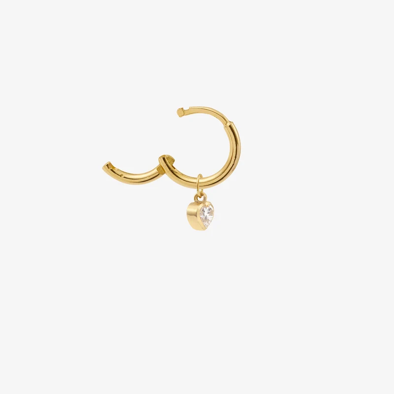 Mini Earring Petit Coeur–Full Diamond
