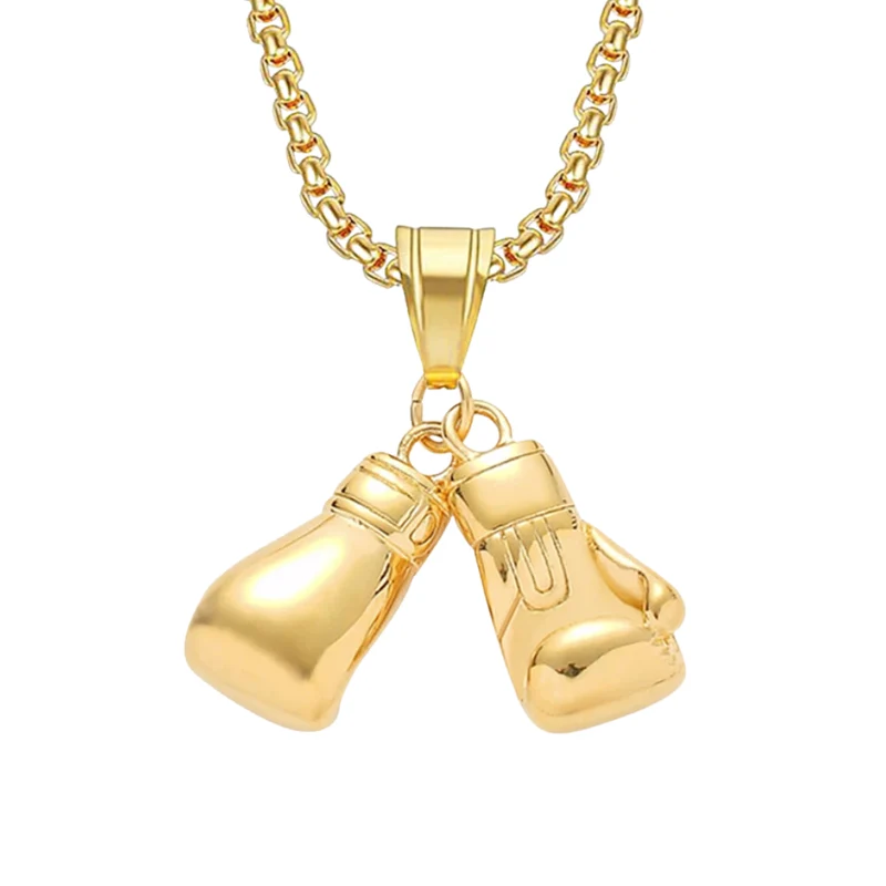 Collier Gants de Boxe Or
