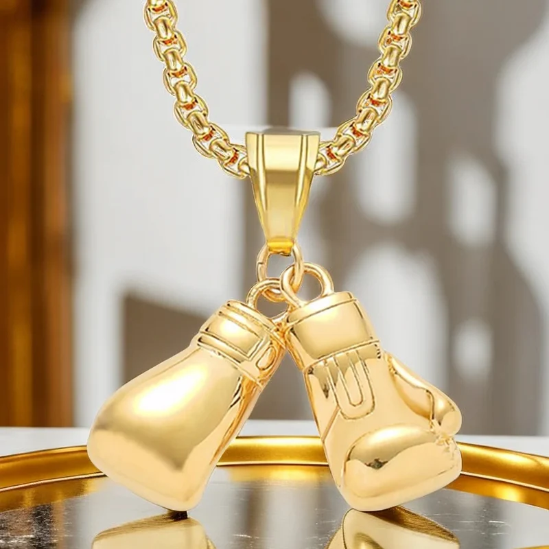 Collier Gants de Boxe Or