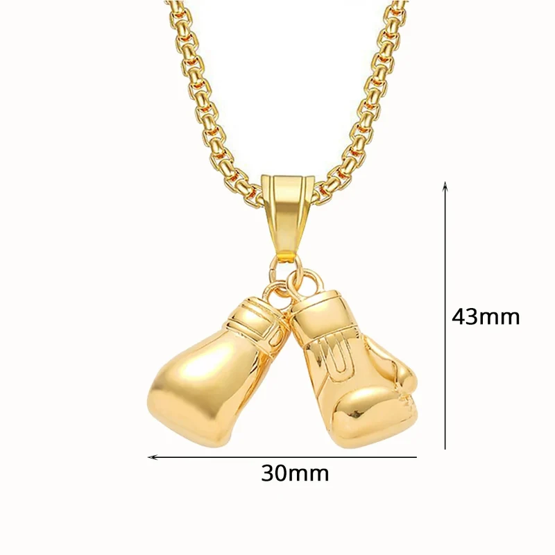 Collier Gants de Boxe Or