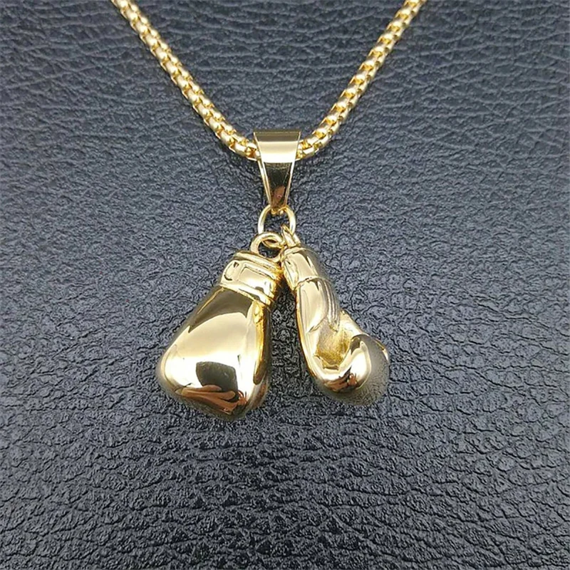 Collier Gants de Boxe Or