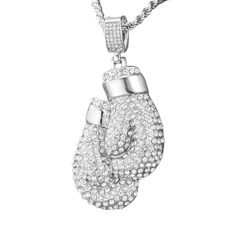 Collier Gants de Boxe Strass