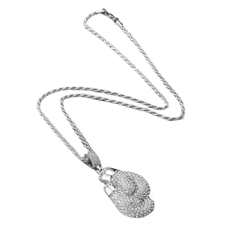 Collier Gants de Boxe Strass