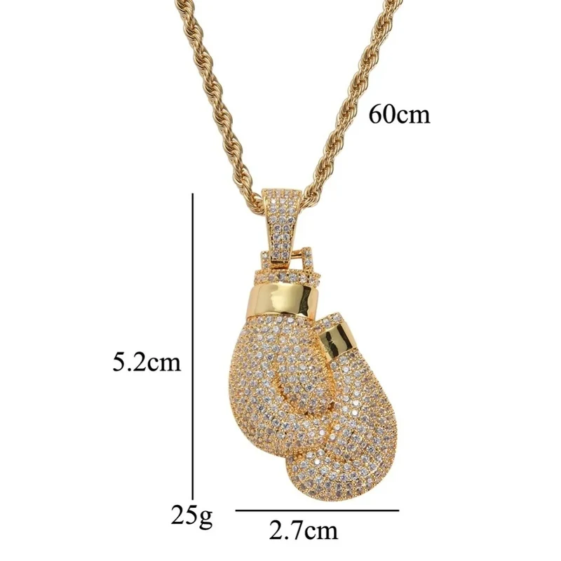 Collier Gants de Boxe Strass
