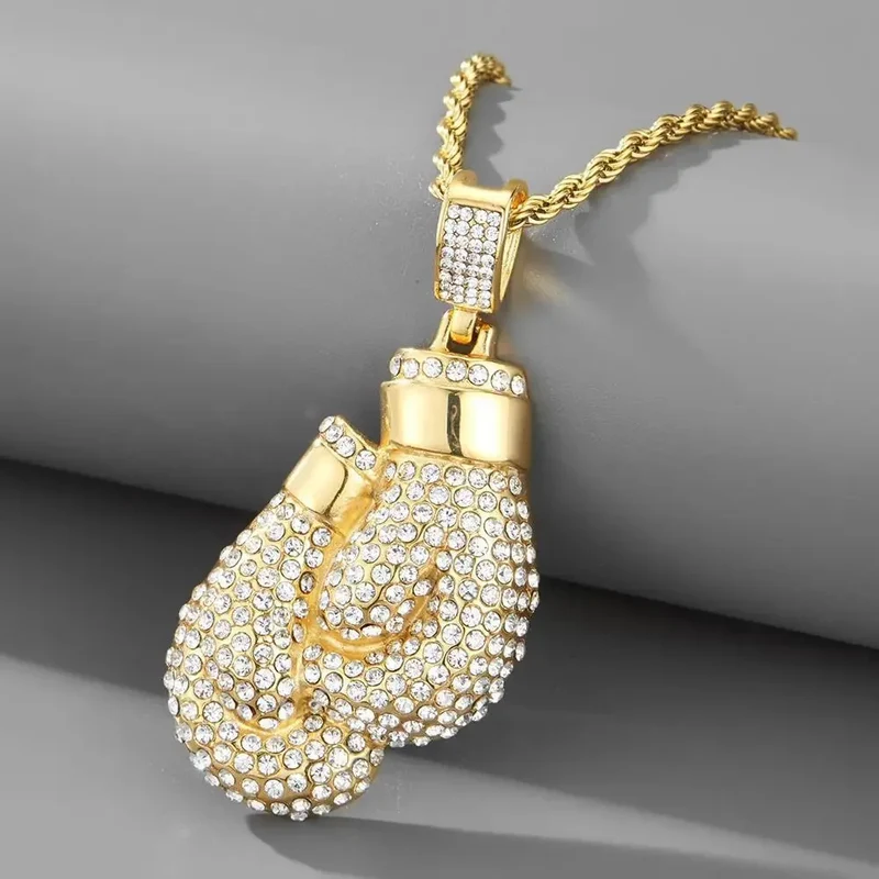 Collier Gants de Boxe Strass