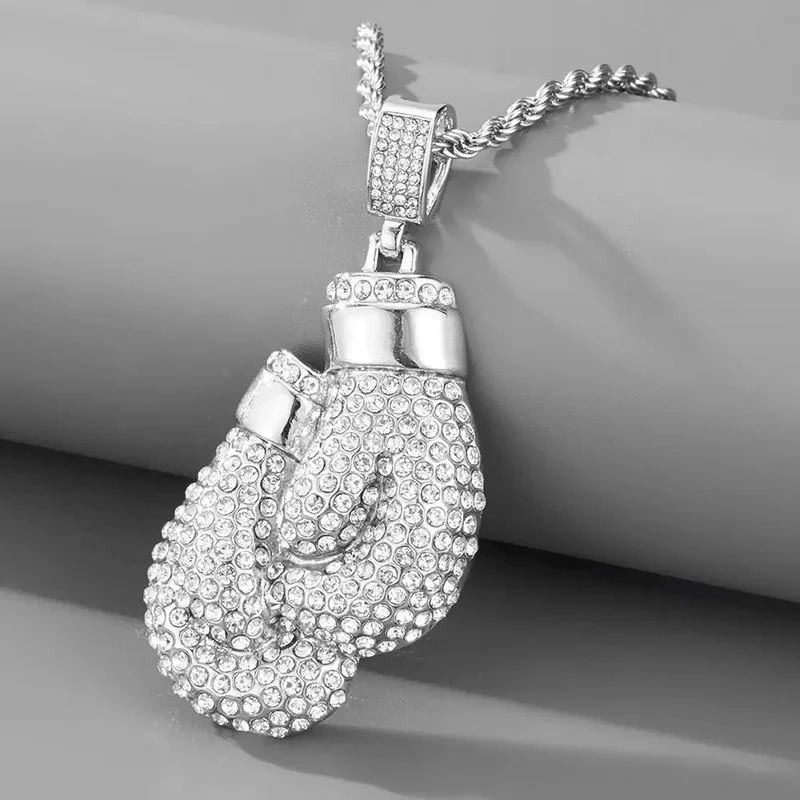Collier Gants de Boxe Strass