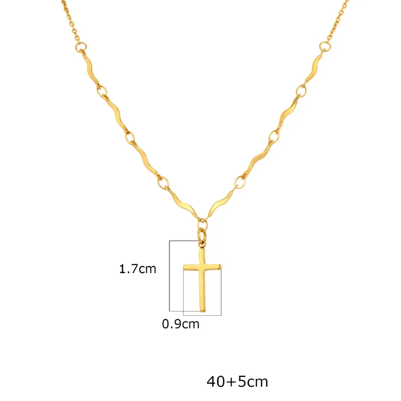 Collier Croix Dorée Simple Femme