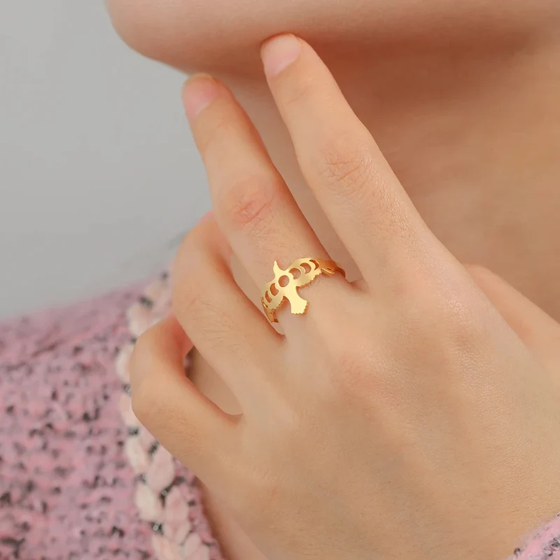Bague Aigle Lune