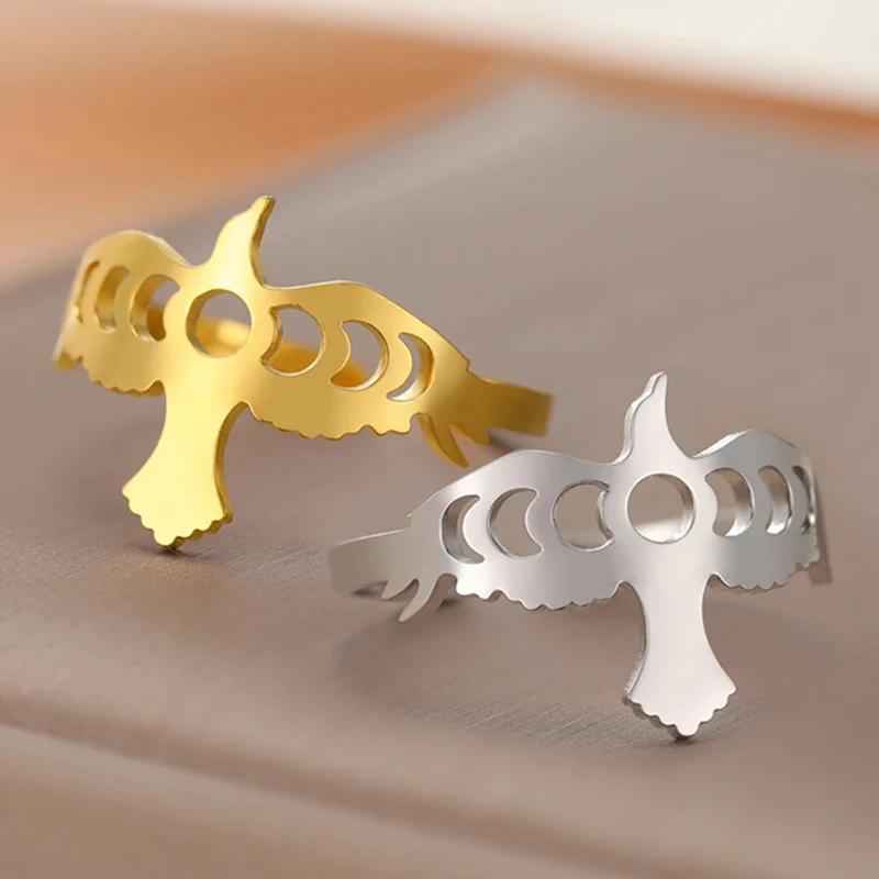 Bague Aigle Lune