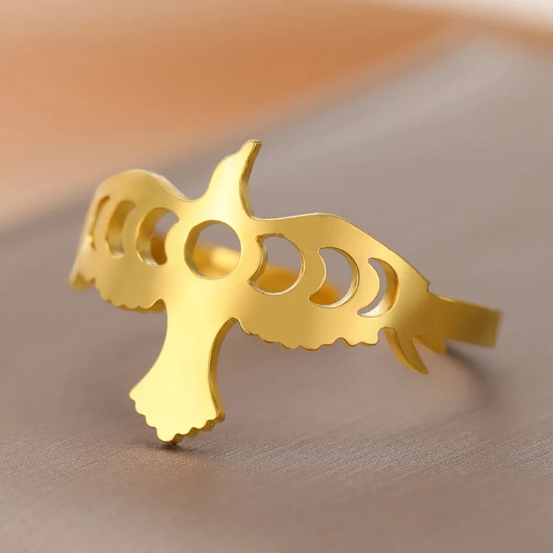 Bague Aigle Lune