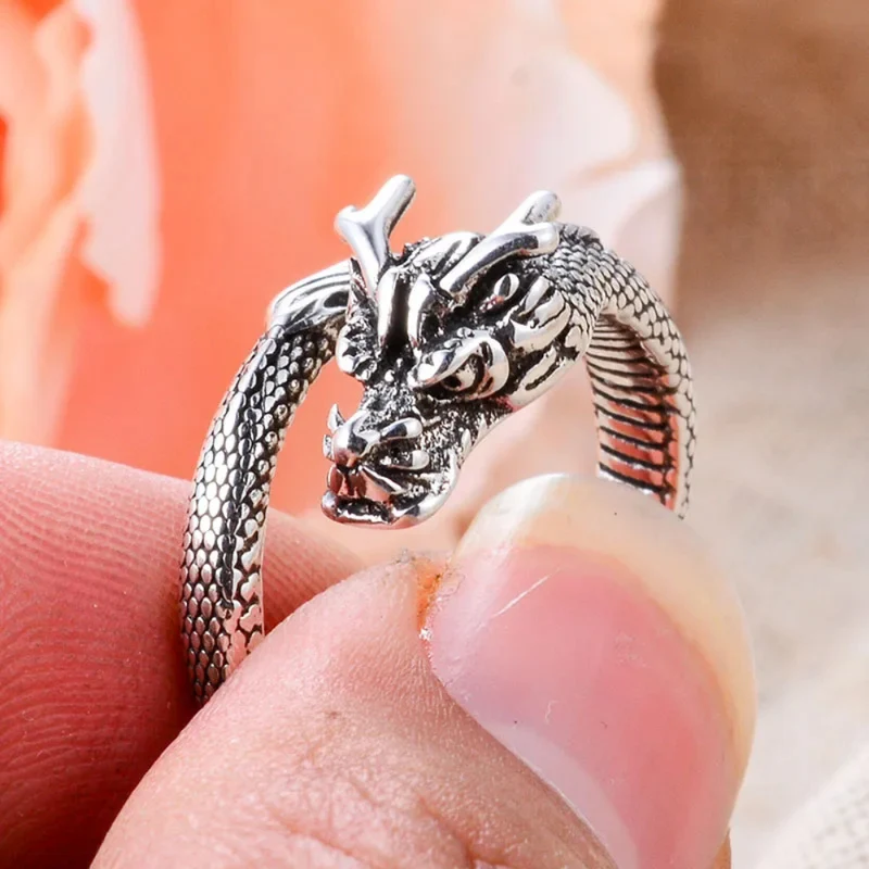 Bague Dragon Chinois Argent