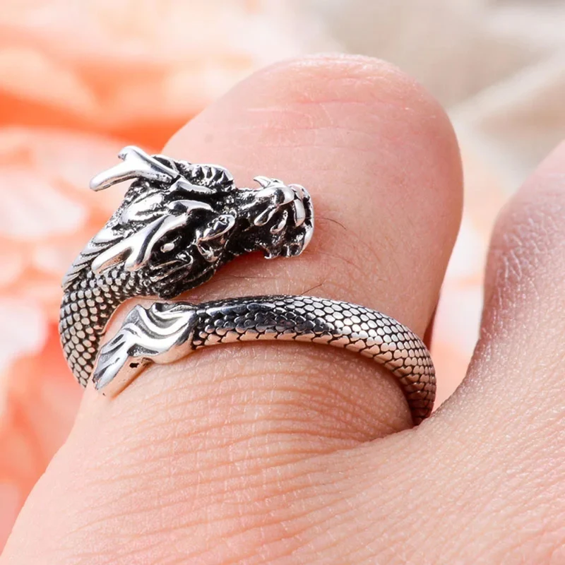 Bague Dragon Chinois Argent