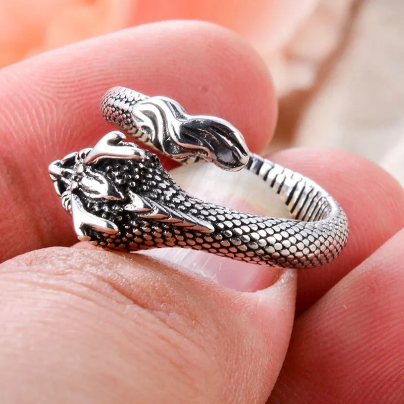 Bague Dragon Chinois Argent