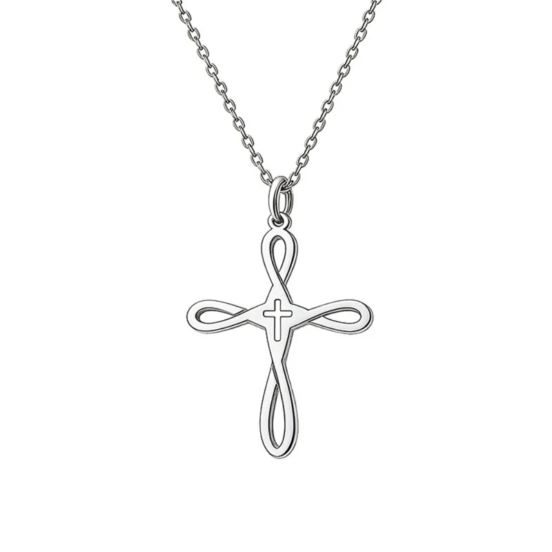 Collier Pendentif Croix Infini