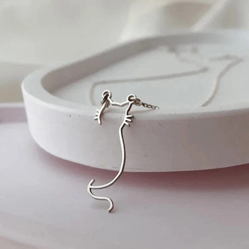 Collier Chat Minimaliste