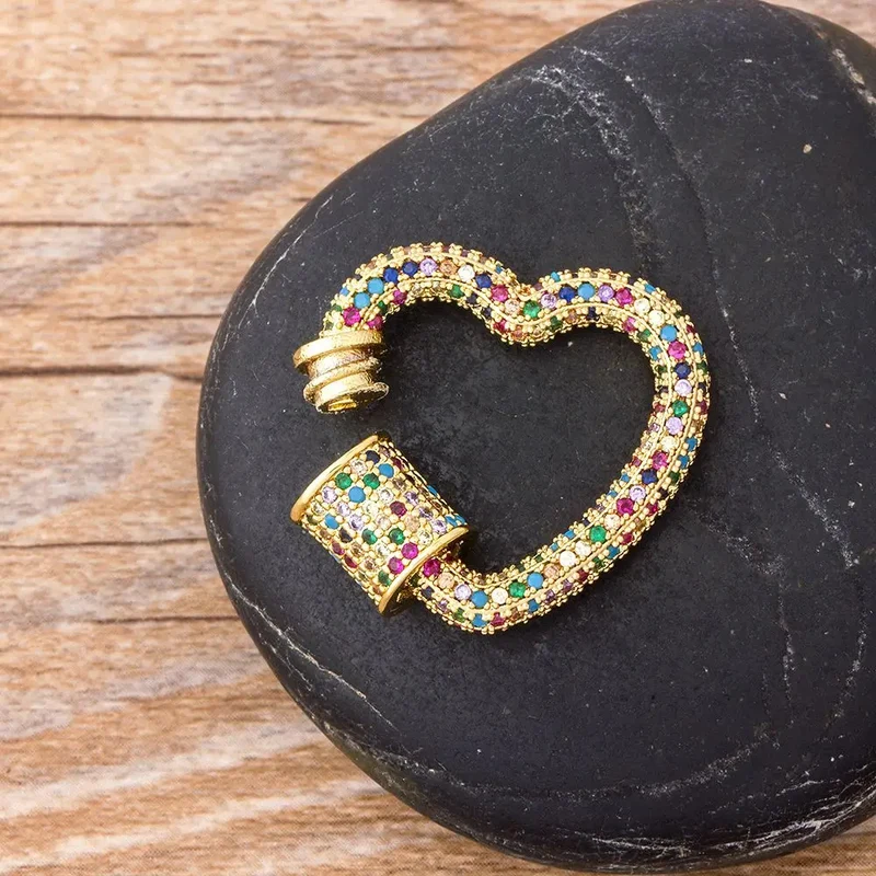 Collier Coeur Doré Strass Couleur