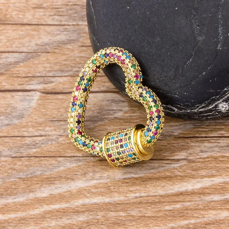 Collier Coeur Doré Strass Couleur