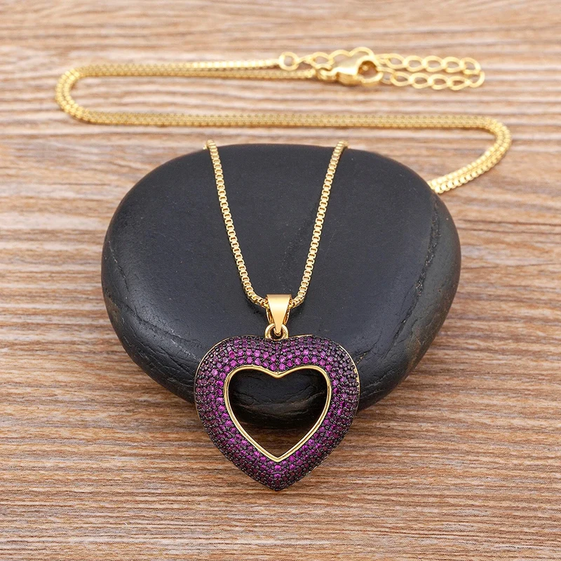 Collier Pendentif Coeur Strass Blanc