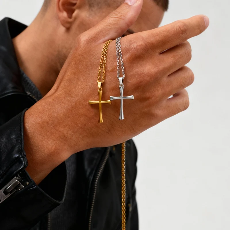 Collier Croix Minimaliste Homme