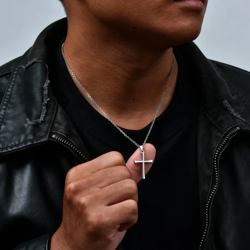 Collier Croix Minimaliste Homme