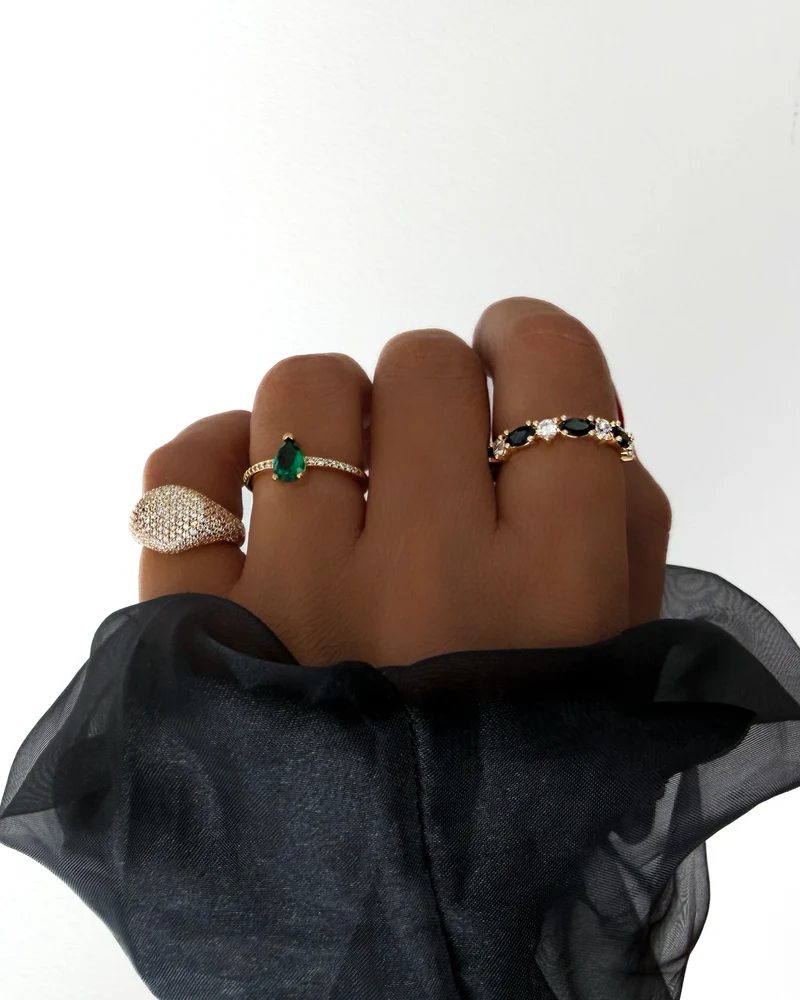 BAGUE "GEETA GREEN"